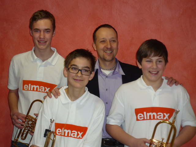 Trompetentrio ELMAX nach dem Auftritt