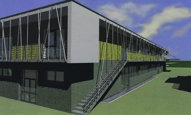 Planung des neuen Werkstättengebäudes, mit Baubeginn im Juni. | Foto: Weitau