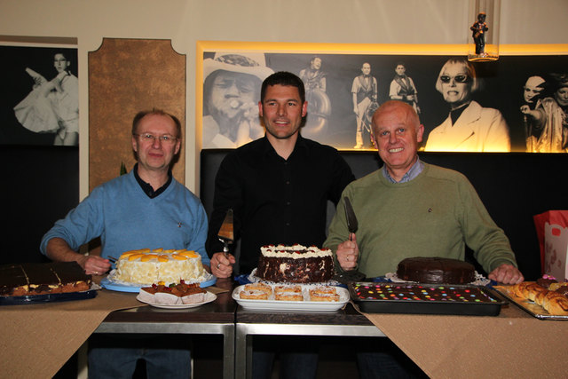 Die Drei von der Tortenecke: Dr. Wolfgang Bernauer, Markus Forster und Mag. Klaus Berer (v. l.).