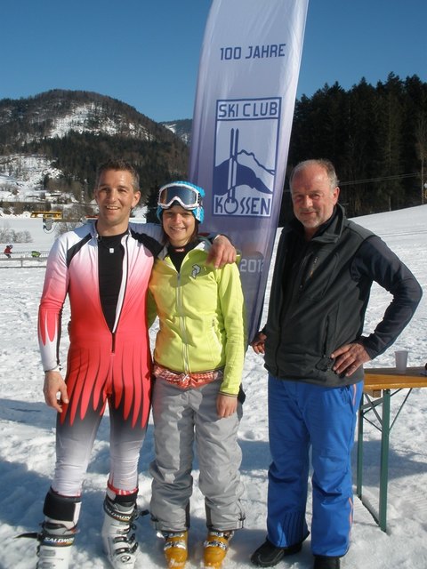 Sieger bei der alpinen CM 2012: Christian Berger, Renate Schwenter und SC Obmann Hans Kurztahler. | Foto: Mühlberger