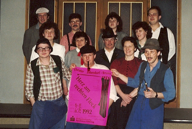 Johannes Hartinger (vorne rechts) gründete mit Franz Fartek und Franz Kapper die Laien-Theatergruppe.