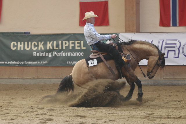 Erich Felber mit seinem Pferd Three Star Dunit
