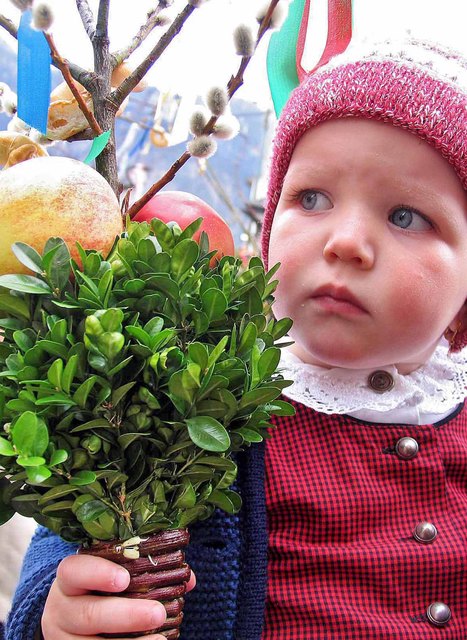 Die Palmbuschen werden zumeist von Kindern zur Segnung getragen. | Foto: Schweinöster