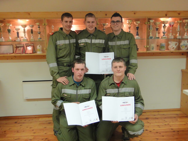 v.l.n.r: Markus Steinacher, Manuel Windhager, Martin Amon, Harald Amon, Jakob Gangl
