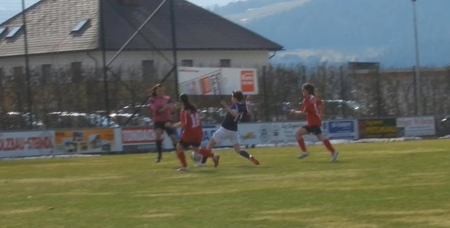 Dagmar Leiner beim Treffer zum 0:1