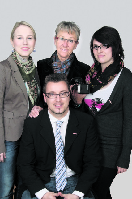 Das Völkermarkter WOCHE-Team: Simone Jäger, Franziska David, Sarah Los (von links) und Peter Michael Kowal