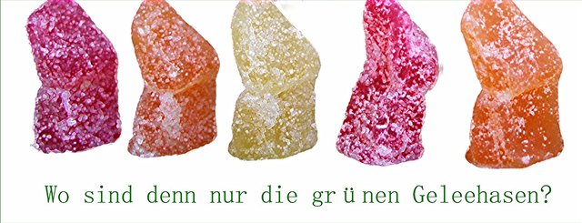 Wo sind denn nur die grünen Gelee-Osterhasen?

Liebe Gerti, du kannst nichts dafür.
Aber vielleicht die Martina? Für Neueinsteiger:
http://regionaut.meinbezirk.at/poysdorf/magazin/beauty-d153604.html

Der Schoko-Zauberstab hat auf alle Fälle geholfen. Der Tieflader mit der Kalorienbombe ist angekommen;-)