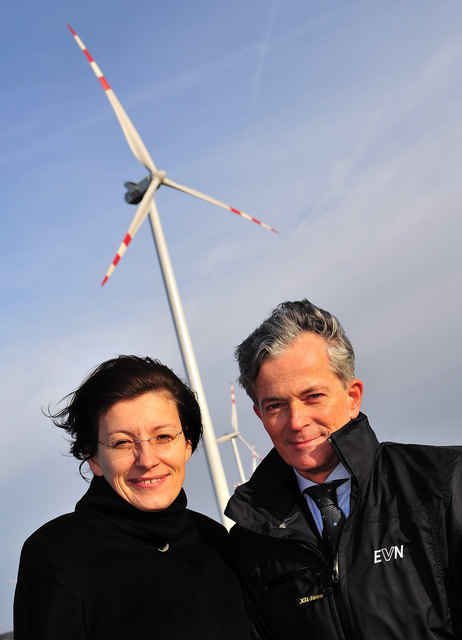 Wien Energie-Chefin Susanna Zapreva und EVN vorstandssprecher Peter Layr.