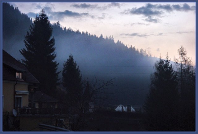 Morgennebel am Ostersonntag in Metnitz