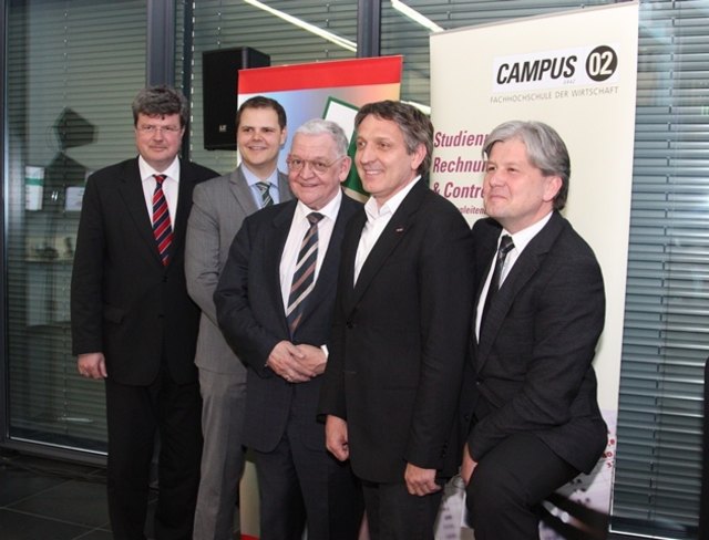 Mag. Peter Biwald, FH-Prof. Peter Meiregger, Hon.Prof. Dkfm. Dr. Gerhard Lehner, Präsident Ing. Josef Herk, Mag. Dr. Erich Brugger
