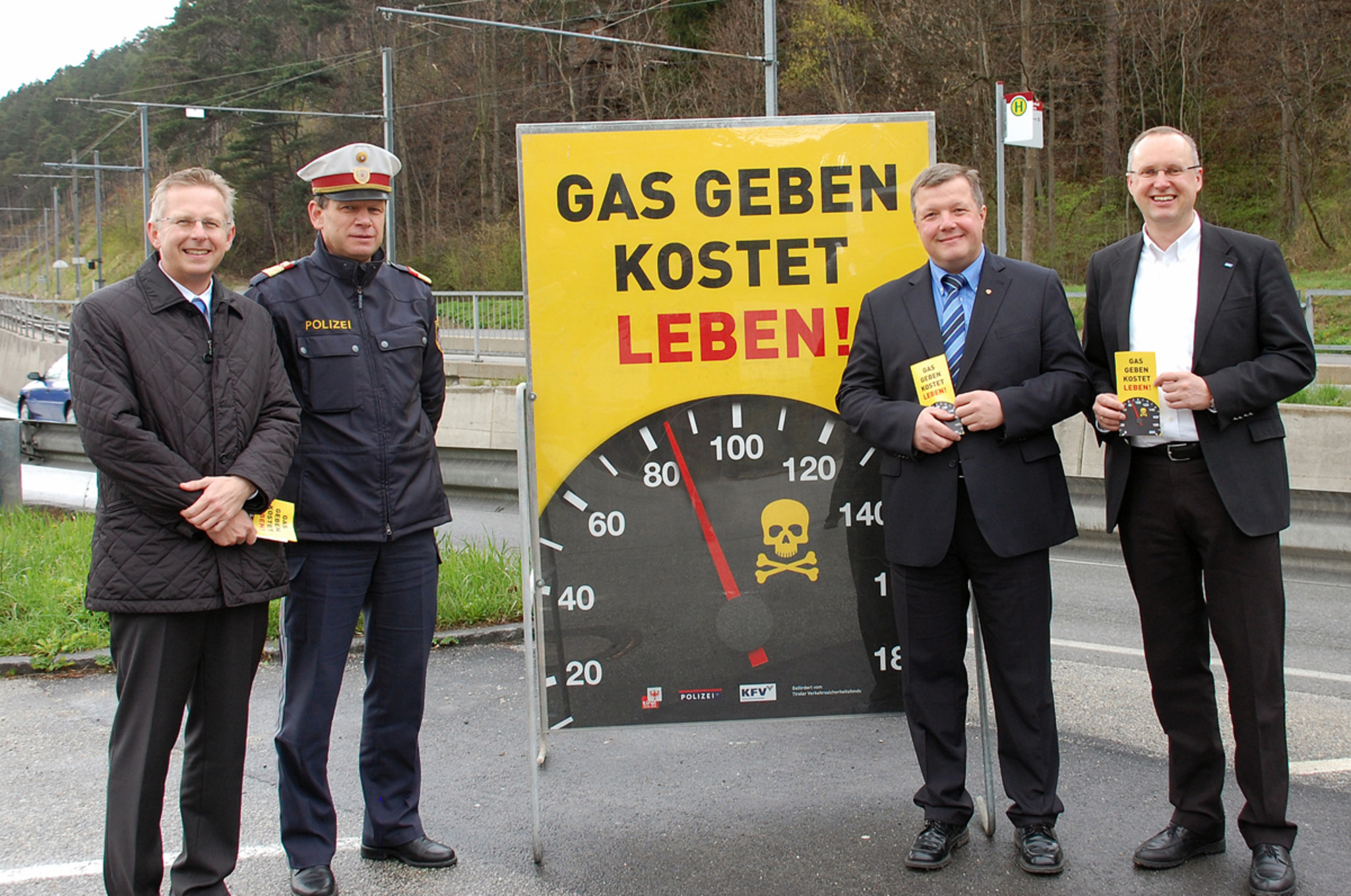 "Gas geben kostet Leben!" Kitzbühel