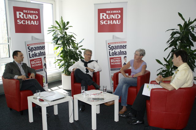 Die Diskussionsrunde in der StadtRundschau-Redaktion.