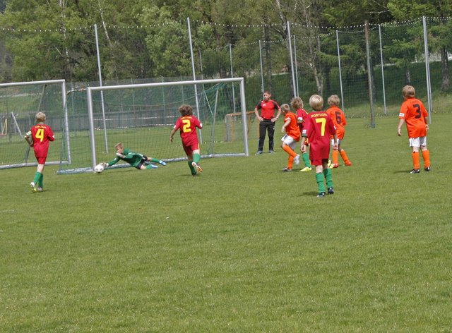 Sie spielten fast zeitgleich um den Meistertitel:  Red Bull Salzburg gegen Rapid Wien und die U11 Mannschaften aus Mittersill und Niedernsill. Beide Teams wahrten die Chance. Red Bull Salzburg steht als sicherer Meister fest, USK Niedernsill liegt hinter Bramberg  am aussichtsreichen 2. Platz.  Das Nachwuchstalent im Niedernsiller Tor ist Robert Greiner, ein kleiner Manuel Neuer:-)