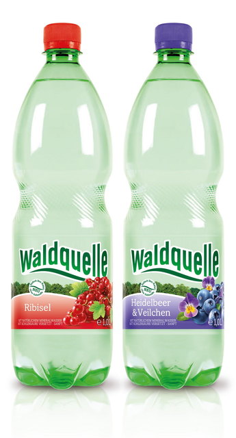 Für Waldquelle Frucht gibt es mit Ribisel und Heidelbeer & Veilchen zwei neue Geschmacksrichtungen.