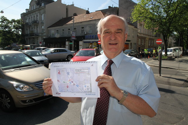 VP-Bezirkschef Adi Tiller will mit einer Ampel-Minimalversion das Verkehrschaos am Sieveringer Spitz lösen.