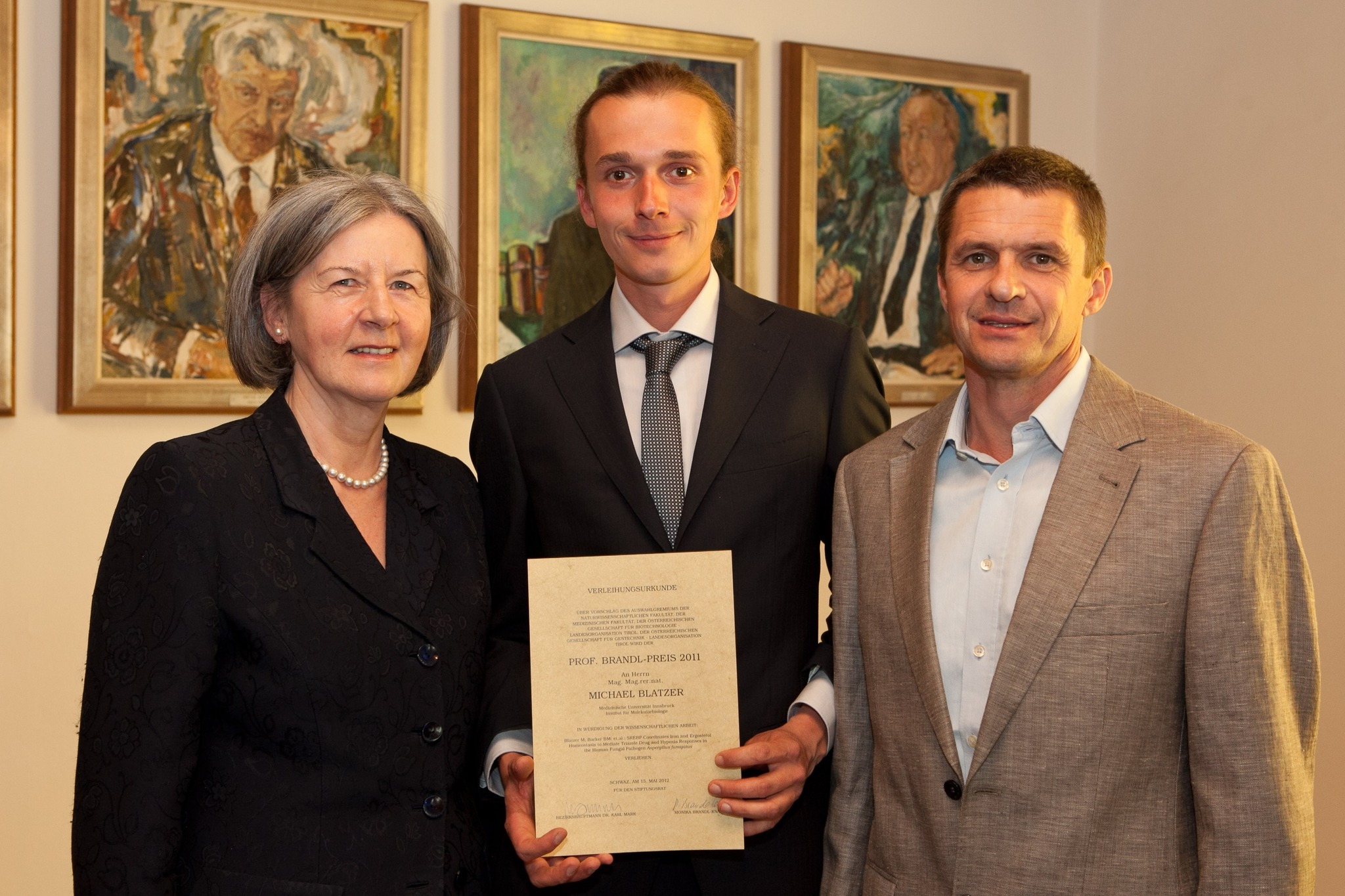 Prof. Ernst BrandlPreis für Jungforscher Schwaz