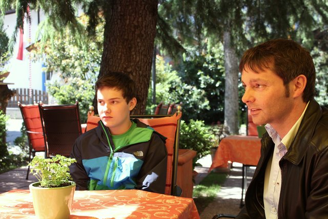 Falch Junior Simon mit Papa Stefan