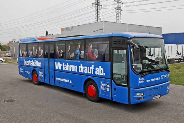 Schön schaut er aus - der Bezirksblätter-Bus. | Foto: Rene Wallentin