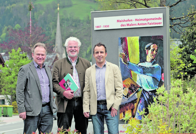 Helmut Fersterer, (Obmann TVB Maishofen), Josef Faistauer (Anton Faistauer Forum) und Thomas Weissbacher (GF TVB Maishofen).