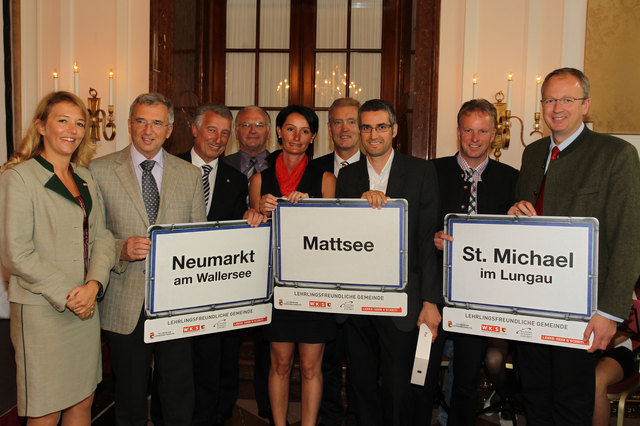 Lehrlingsfreundlichste Gemeinden: Die Jury zeichnete Neumarkt, Mattsee und St. Michael aus.