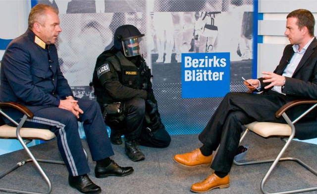 Cobra-Chef Bernhard Treibenreif im Gespräch mit BB-Chefredakteur Oswald Hicker