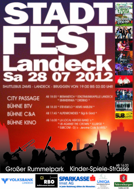 Das Plakat zum Landecker Stadtfest 2012