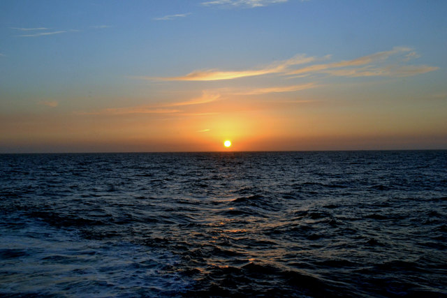 Sonnenuntergang auf See