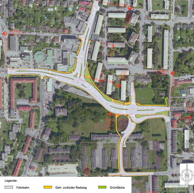 Derzeit stauen sich 36.000 Fahrzeuge pro Tag über den Tabor. Künftig werden zwei Fahrspuren in jede Richtung führen. | Foto: Land OÖ
