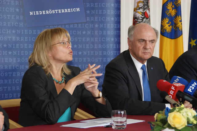 Justizministerin Beatrix Karl und Landeshauptmann Erwin Pröll.
