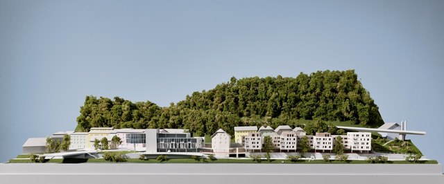 Neues trifft auf Altes: Diese moderne, zeitgemäße Architektur entsteht bei der Halleiner Nord-Einfahrt. | Foto: Stadtgemeinde