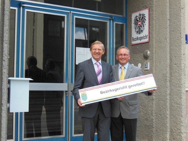 Bürgermeister Herbert Schrittwieser und Landtagsabgeordneter Karl Bader.
