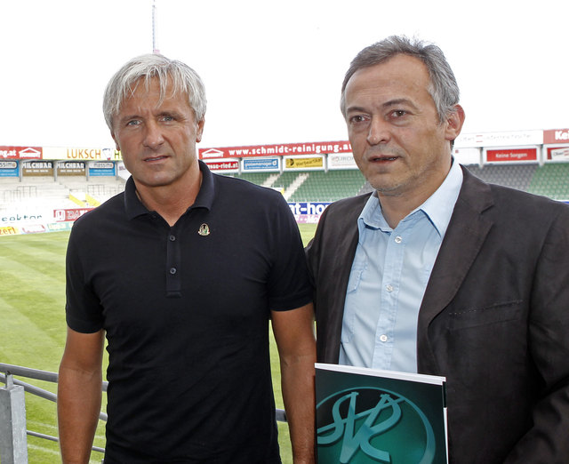 SV Ried-Trainer Heinz Fuchsbichler und Manager Stefan Reiter hoffen auf eine erfolgreiche Saison 2012/2013. | Foto: Furtner