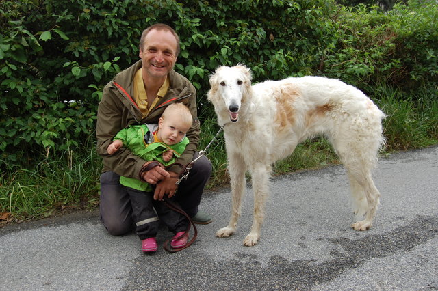 Herbert Mayer mit kleinem Herbert und Europameisterin Ullia | Foto: Zippel