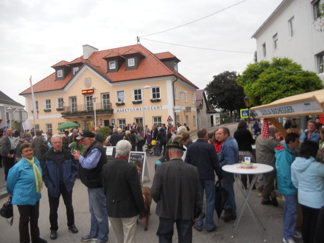 Am Wimsbacher Marktplatz tummelten sich zahlreiche "Schmankerl-Liebhaber".