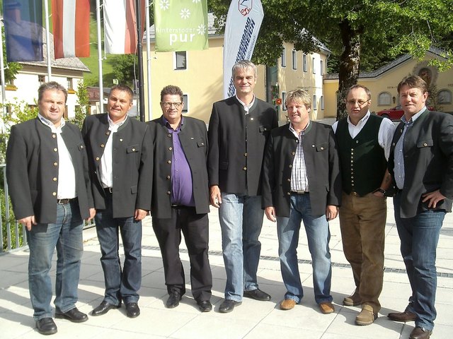 Fritz Offenhauser, Kurt Steinkogler,Karl Reisenbichler, Friedrich Niederndorfer, Bernhard Zauner,Wolfgang Pesendorfer,Johannes Spiesberger (v.li.)