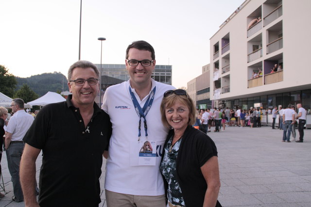 Wolfgang Schauer mit Maria und Joachim Sonnendorfer