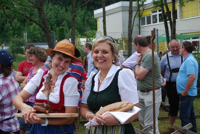 Eine zünftige Jause bei der Druschvorführung