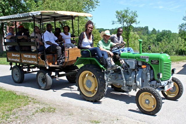 Die "Traktor-Roas" ist für viele Touristen ein kleines Highlight beim Besuch des Innviertels. | Foto: Seelentium