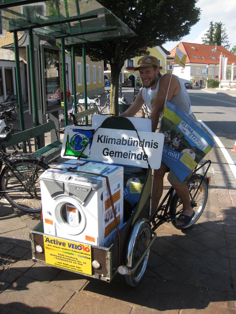 Waschmaschinentransport mit dem Lastenrad anlässlich der Klimastaffel 2012 | Foto: RVSS