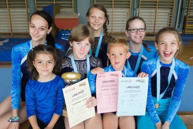 Die Leistungsturnerinnen der Sportunion Wiener Neustadt erzielten beste Ergebnisse. | Foto: Sportunion
