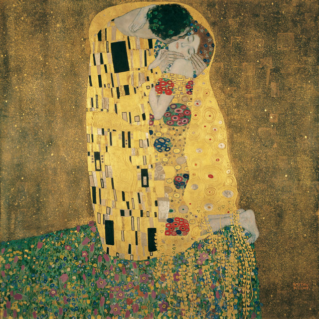Gustav Klimt, Liebespaar (Kuss), 1908, Öl auf Leinwand | Foto: Belvedere Wien