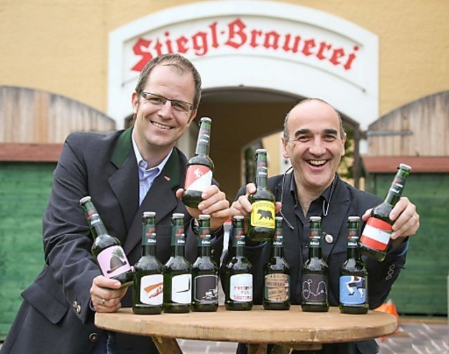 Christopher Losmann (Stiegl) und Prof. Antonino Benincasa (Freie Universität Bozen)