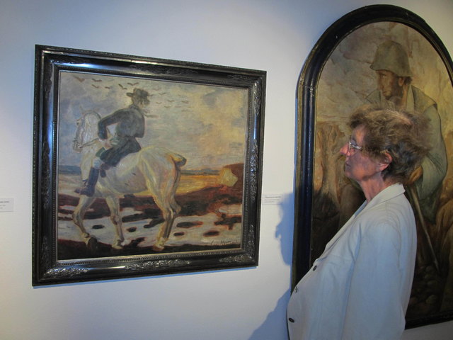 "Reiter auf einem Schimmel" von Ludwig Herterich (1856 - 1932), eines von 60 Werken in der Galerie.