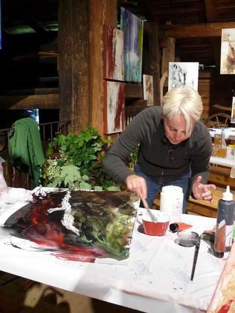 Beim Kreativworkshop zeigten sich versteckte Talente: | Foto: Bildungswerk