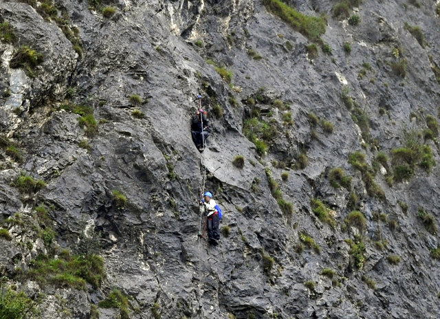 Die beiden Kletterer kamen weder auf- noch abwärts! | Foto: ZOOM-Tirol