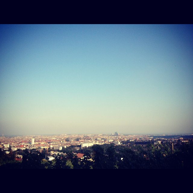 Wolkenlos über Wien