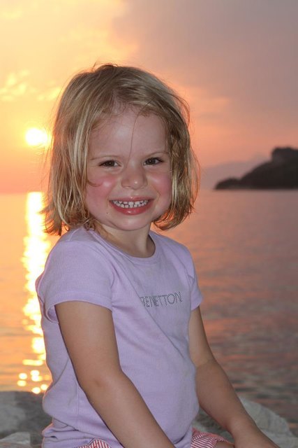 Unsere Tochter / Sonnenuntergang Kroatien