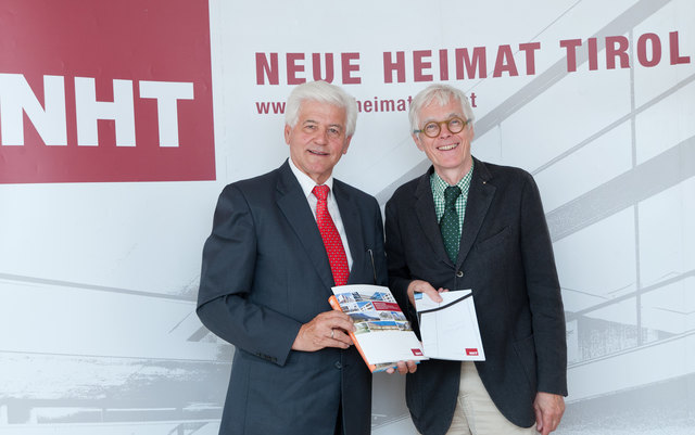 Präsentierten die jüngste Bilanz ihres Unternehmens:  Die Geschäftsführer der Neuen Heimat Tirol (NHT) Alois Leiter und Klaus Lugger. | Foto: Vandory
