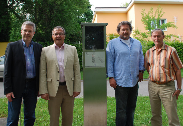 Im Bild von links nach rechts: LAbg. Dr. Peter Csar, GR Walter Zaunmüller, Mag. Andreas Pühringer, Georg Kransteiner