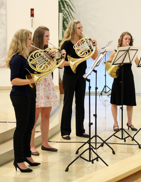 Amelie Brall, Aileen Jenter, Berit Kumkar und Mona Mager spielten ein "Quartett".